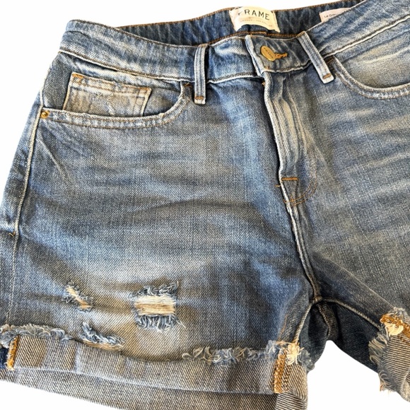 Frame Le Grand Garçon Denim Short Sz 26 EUC - Picture 3 of 6